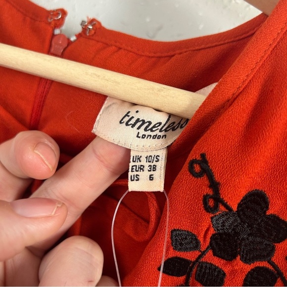 NWT Timeless Ava Burnt Orange MIDI Dress Casual Formal 6 Small - Picture 4 of 6